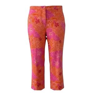 Lilly Pulitzer Sneaky Tiki Cropped Pants Size 6P